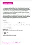 Salford Council letter to parents re school opening